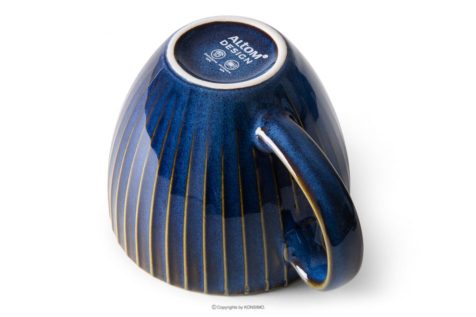 AD STRIPES Čajová souprava pro 6 osob (18 ks) reaktivní porcelán, granátová barva tmavě modrá - obrázek 4