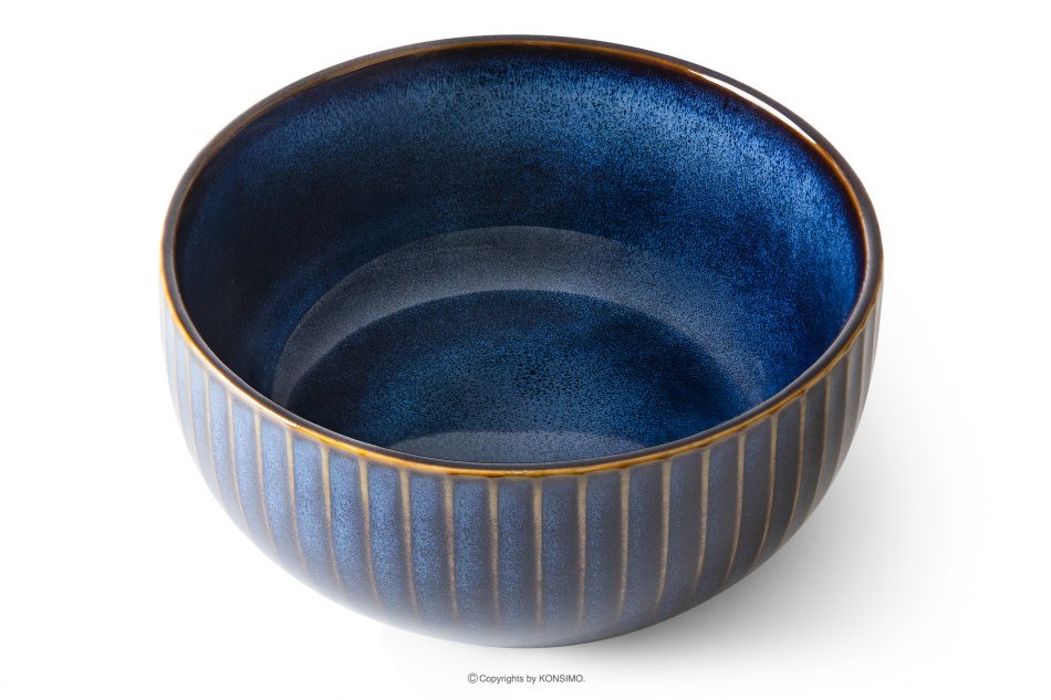 AD STRIPES Sada na snídani pro 6 osob (18 ks) reaktivní porcelán, granátová barva tmavě modrá - obrázek 2