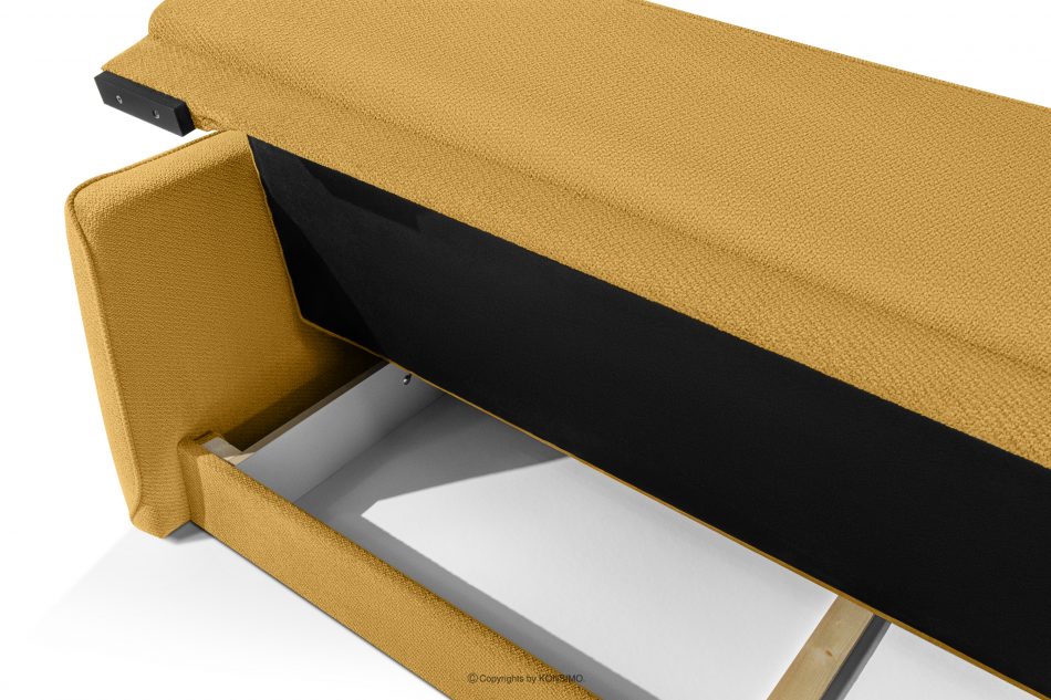 LIRIS Měkká rozkládací pohovka ze szenilové látky medová medová - obrázek 8