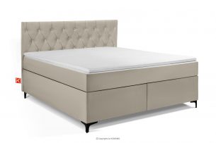 ARDEA, https://konsimo.cz/kolekce/ardea/ Kontinentální postel velur 160 cm krémová krémová - obrázek