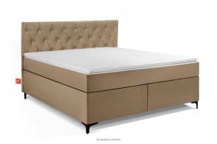 ARDEA, https://konsimo.cz/kolekce/ardea/ Kontinentální postel velur 160 cm tmavě béžová tmavě béžová - obrázek