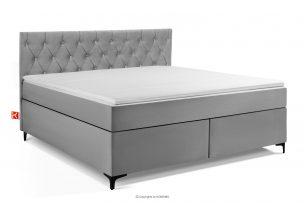 ARDEA, https://konsimo.cz/kolekce/ardea/ Kontinentální postel se snímatelným potahem z matrace 180 cm světle šedá světle šedá - obrázek