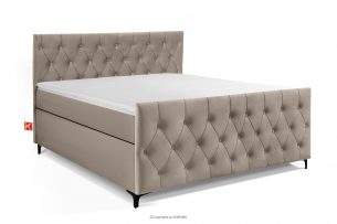 ARDEA, https://konsimo.cz/kolekce/ardea/ Kontinentální postel 160 cm velur béžová béžová - obrázek