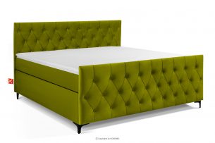 ARDEA, https://konsimo.cz/kolekce/ardea/ Kontinentální postel s pružinami Bonell 180 cm velur olivová olivová - obrázek