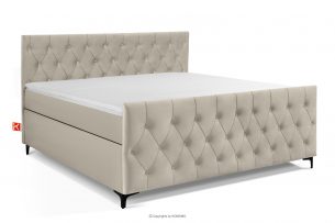 ARDEA, https://konsimo.cz/kolekce/ardea/ Kontinentální postel 180 cm velur krémová krémová - obrázek