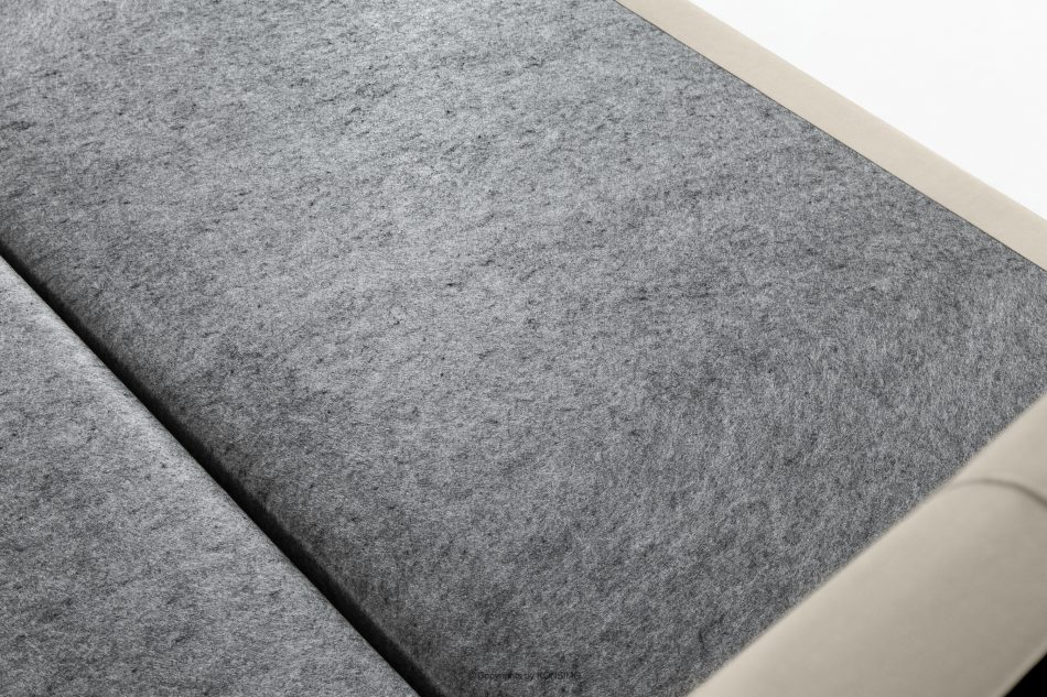 ARDEA Kontinentální postel 180 cm velur krémová krémová - obrázek 10