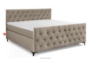 ARDEA, https://konsimo.cz/kolekce/ardea/ Kontinentální postel 180 cm velur béžová béžová - obrázek